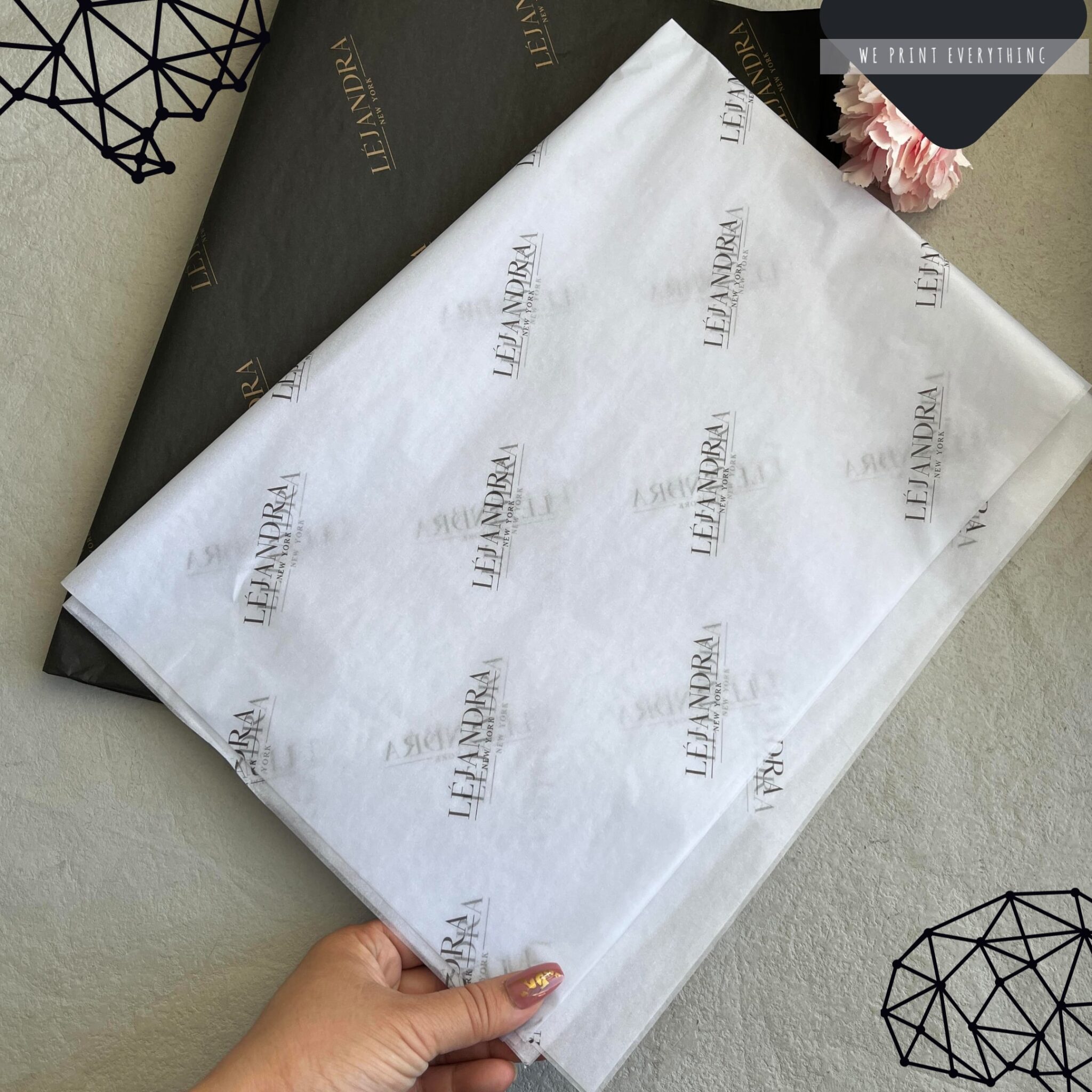 Custom printed tissue paper with logo for packaging - Custom tissue  wrapping paper - Magro Luxury Paper