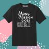 Customized Black Cotton T-Shirt | Personalized Soft Cotton Tee for Men & Women