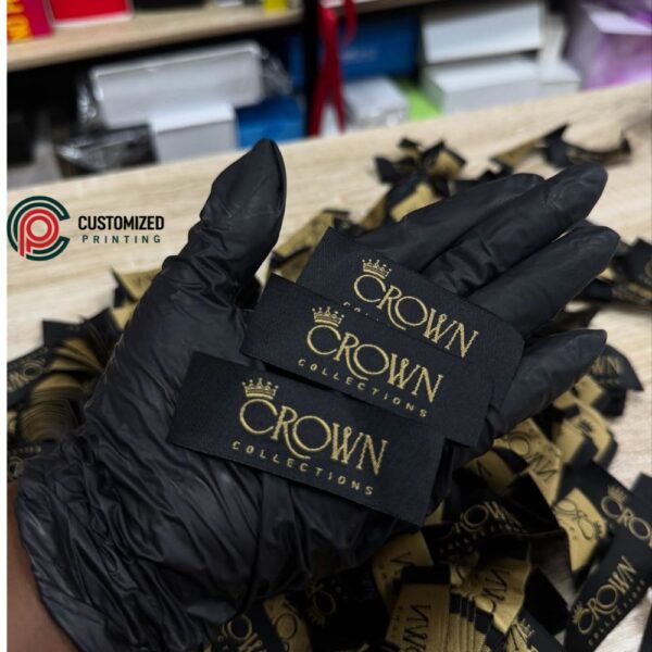 Custom Woven Labels Pakistan -Fabric Woven Tags with Logo