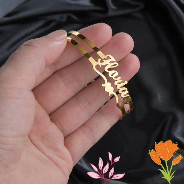 Custom Name Bangle - Custom Made Name Bracelet